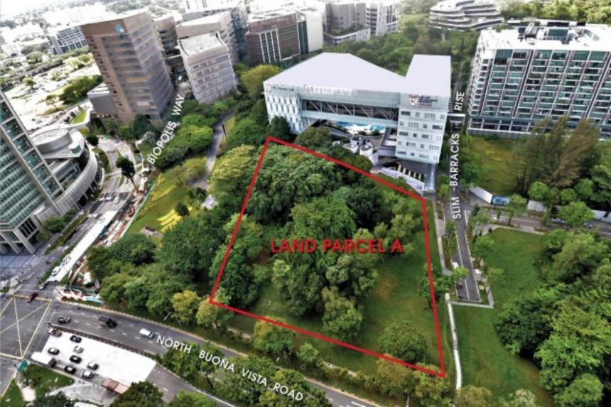 A bid tender of the 2 private housing sites at Buona Vista's Slim Barracks Rise