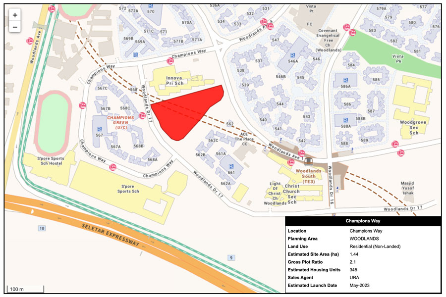 New Launches News: CDL puts in top bid for Champions Way GLS site at $904 psf ppr