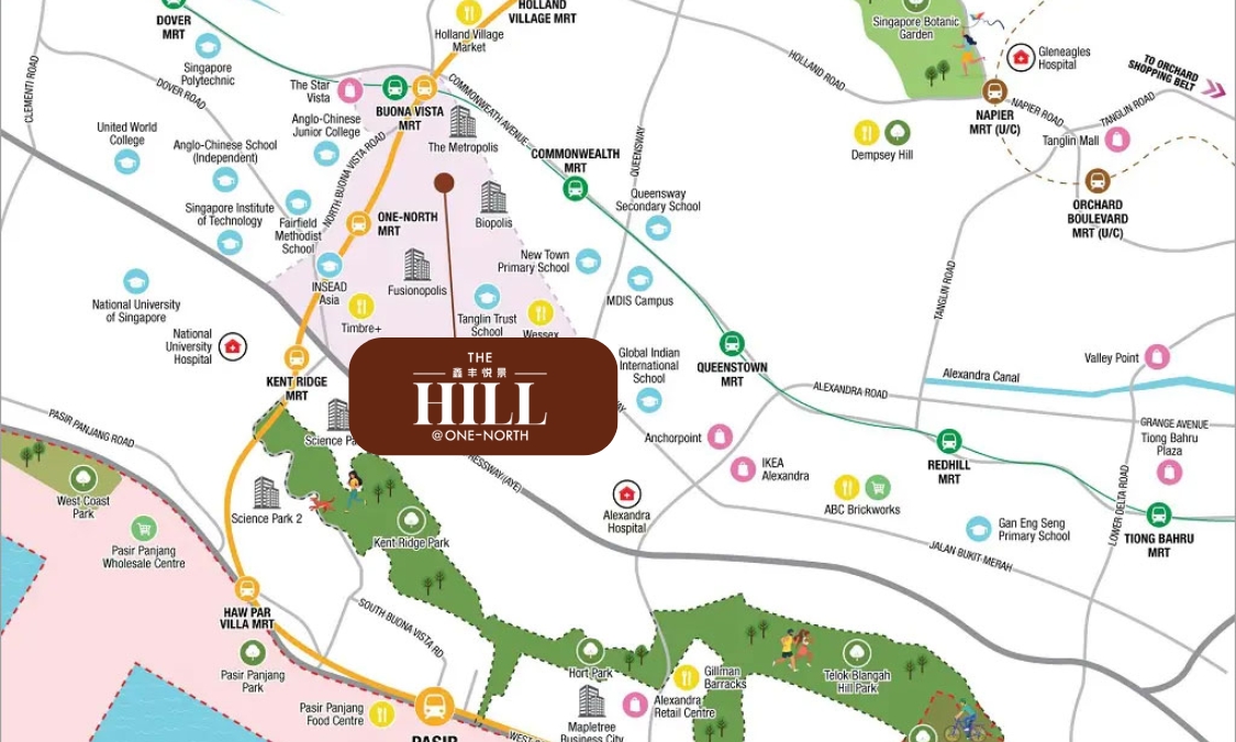 The Hill @ One North 2d location map