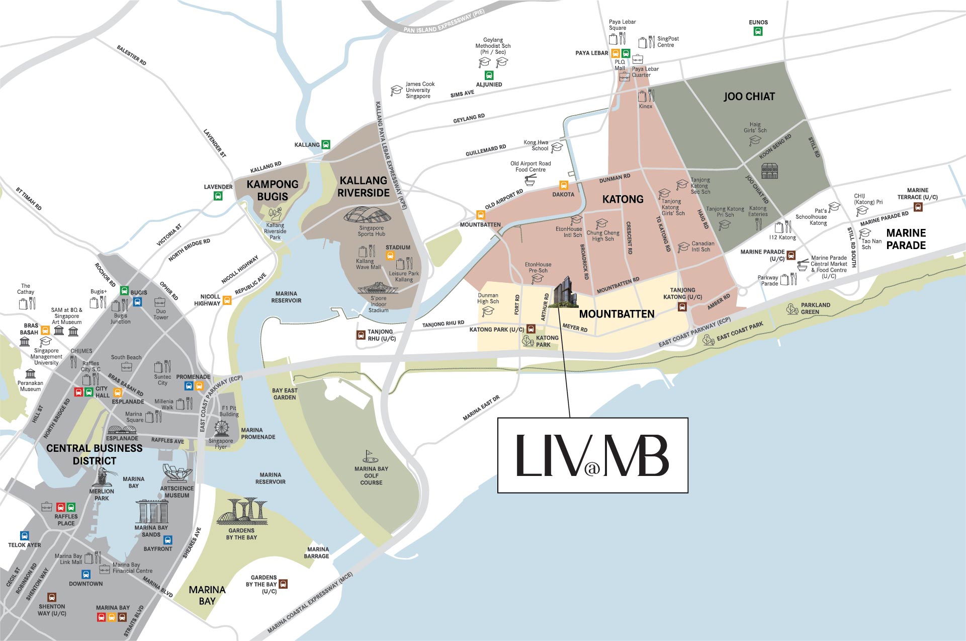 LIV @ MB's location map