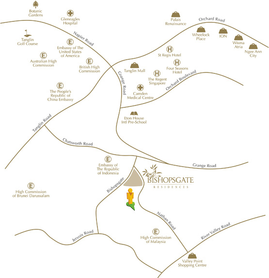 Bishopsgate Residences Location Map