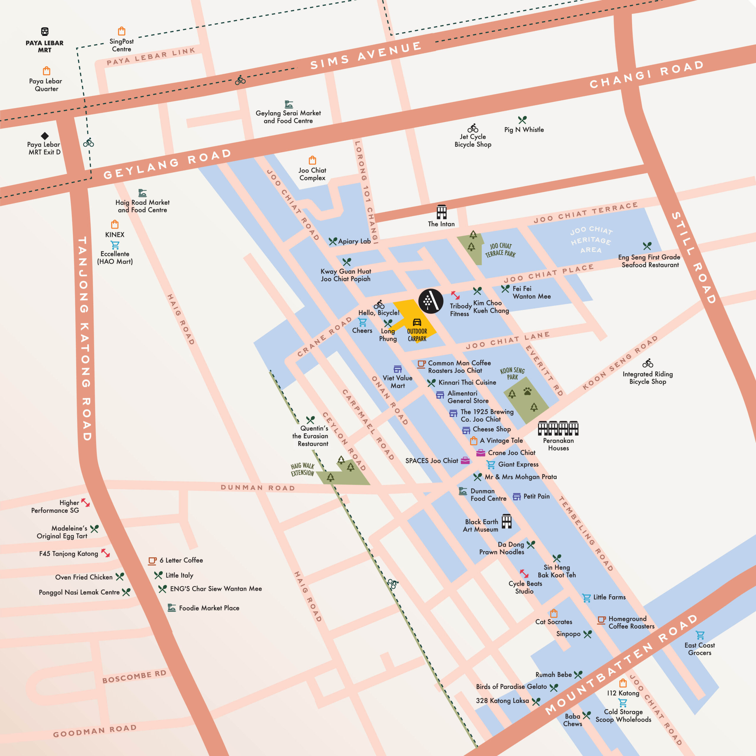 New launch condo: Atlassian Condo - Neighborhood Map (miniature map image - approximate distance)