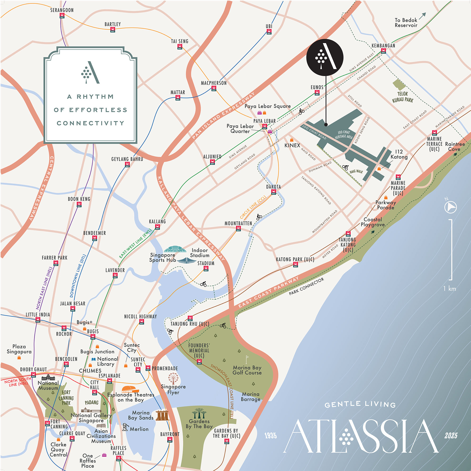 New launch condo: Atlassia Condo Location Map.