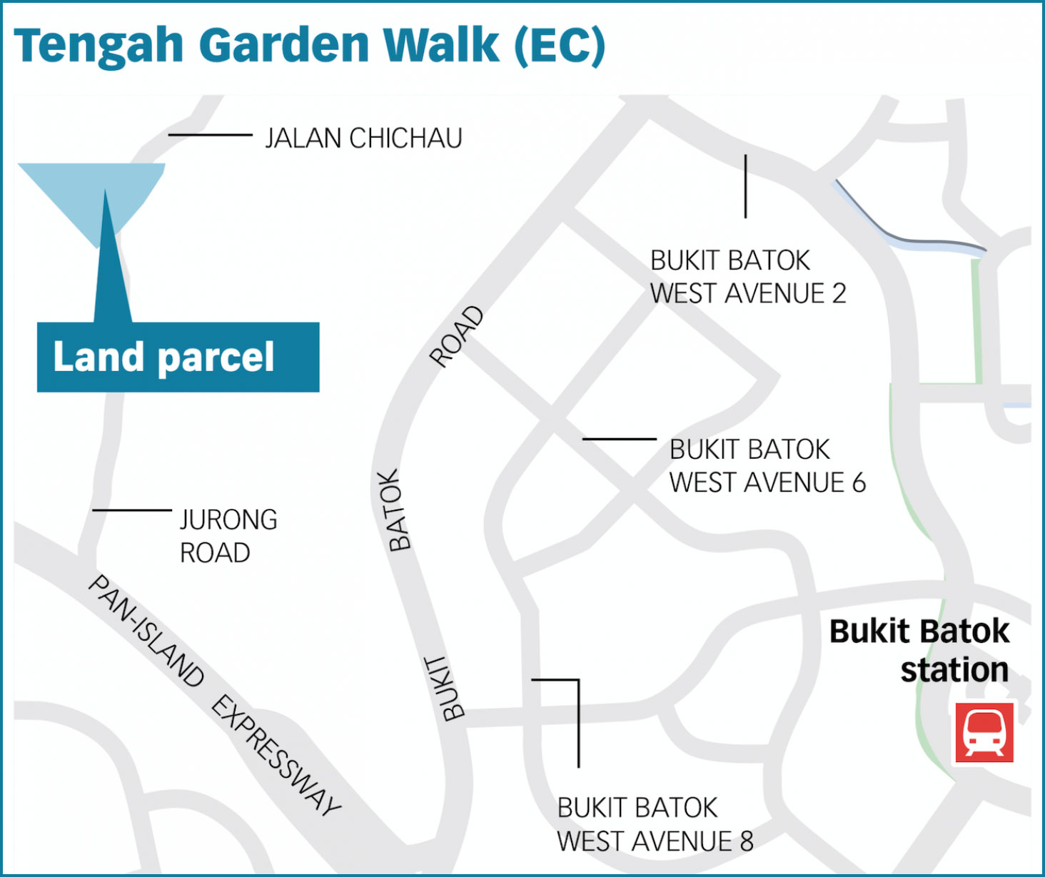 new condo projects: Tengah Garden Walk EC Location Map
